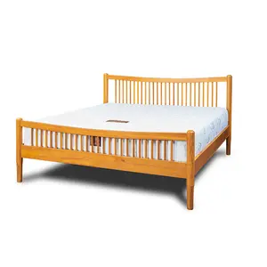 เตียงนอนไม้สักแท้ ขนาด 6ฟุต รุ่นอารียา