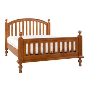 เตียงไม้สัก 5ฟุต รุ่นยูโร