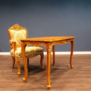 ชุดโต๊ะและเก้าอี้ลงนาม ไม้สักแท้