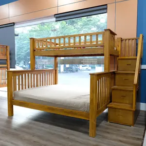 เตียง2ชั้น ด้านล่าง 6ฟุต ด้านบน 3.5ฟุต รุ่นสนธยา