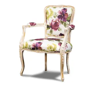 เก้าอี้หลุยส์ วินเทจ สีขาวถลอก