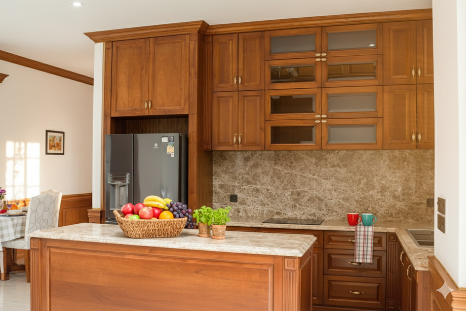 ผสานความงามของไม้และหินอ่อน ในทุกรายละเอียดของงาน เราพิถีพิถันเพื่อมอบสิ่งที่ดีที่สุดให้คุณ เฟอร์นิเจอร์ชุดครัวจากอุดมเฟอร์นิเจอร์ โดดเด่นด้วยการผสมผสานวัสดุธรรมชาติอย่างลงตัว ตู้ครัวและตู้แขวนผนังไม้เนื้อแข็ง มอบความอบอุ่นและทนทาน ในขณะที่ ท็อปเคาน์เตอร์หินอ่อน ช่วยเพิ่มความหรูหราและง่ายต่อการดูแลรักษา การออกแบบที่เน้นเส้นสายสะอาดตา ทำให้ชุดครัวของคุณดูทันสมัยเหนือกาลเวลา  ออกแบบเพื่อการใช้งานที่ลงตัว เราให้ความสำคัญกับฟังก์ชันการใช้งานเป็นหลัก ชุดครัวของเราถูกออกแบบมาเพื่ออำนวยความสะดวกในการทำอาหารให้เป็นเรื่องง่ายและสนุก พื้นที่จัดเก็บที่กว้างขวาง และการจัดวางที่เหมาะสม ช่วยให้คุณสามารถเข้าถึงอุปกรณ์ต่างๆ ได้อย่างรวดเร็วและเป็นระเบียบ ไม่ว่าจะเป็นครัวขนาดเล็กหรือใหญ่ อุดมเฟอร์นิเจอร์พร้อมที่จะสร้างสรรค์ชุดครัวที่เหมาะกับพื้นที่ของคุณ  ให้เราเป็นส่วนหนึ่งในการสร้างสรรค์ห้องครัวในฝันของคุณ ให้พื้นที่แห่งความสุขนี้เต็มไปด้วยความทรงจำที่ดีไปอีกนาน  อุดมเฟอร์นิเจอร์ รับผลิตเฟอร์นิเจอร์ชุดครัว ตามความต้องการของคุณโดยเฉพาะ