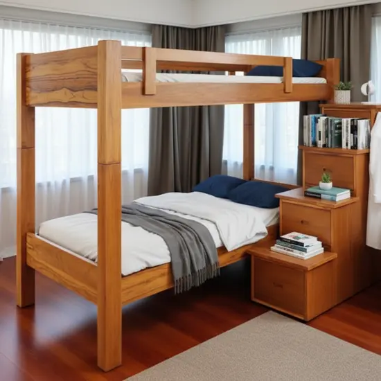 เตียง2ชั้น รุ่น UD62 พร้อมกล่องบันได