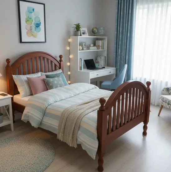 เตียงนอนไม้สัก ขนาด 3.5 ฟุต รุ่น ยูโร