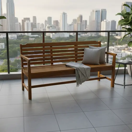 ม้านั่งสนามไม้สักแท้