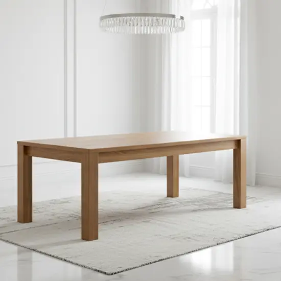 โต๊ะอาหารเหลี่ยม 100x200 ซม. ไม้สักแท้ 100%