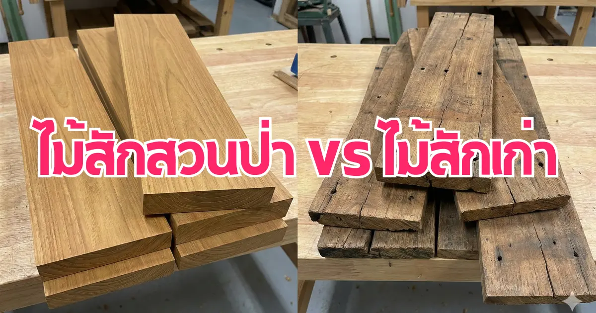 ทำไม "ไม้สักสวนป่า" ถึงเป็นตัวเลือกที่ดีกว่า "ไม้สักเก่า" ในยุคปัจจุบัน?