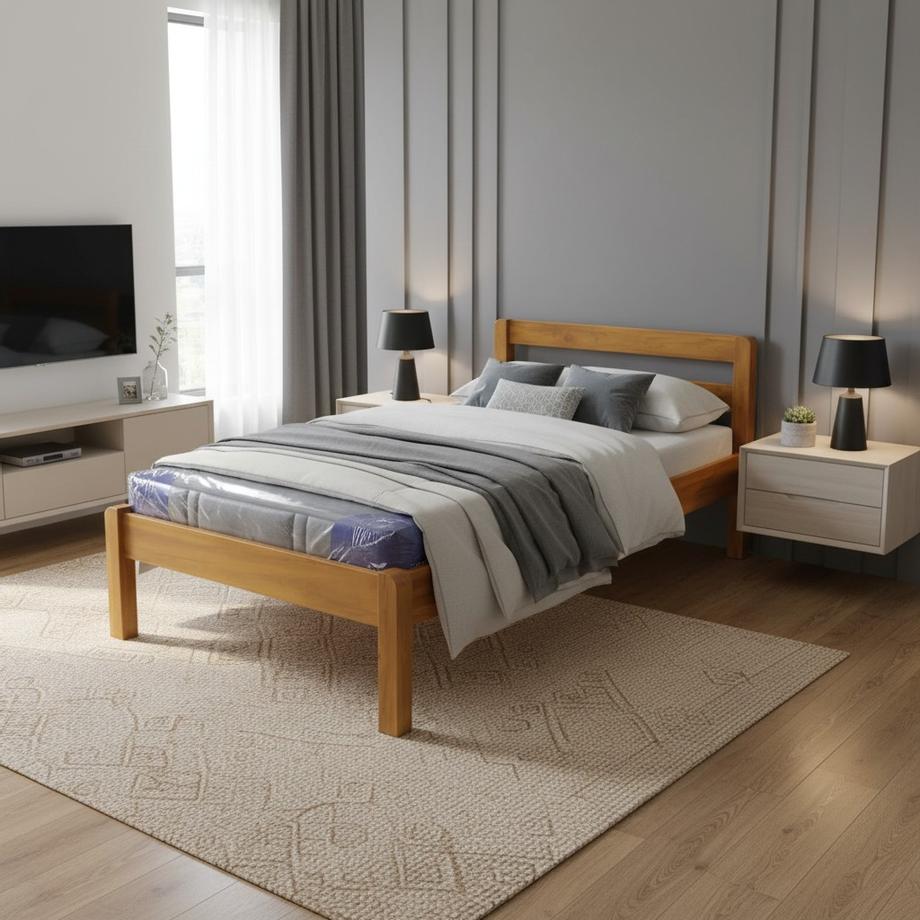 เตียงไม้สัก