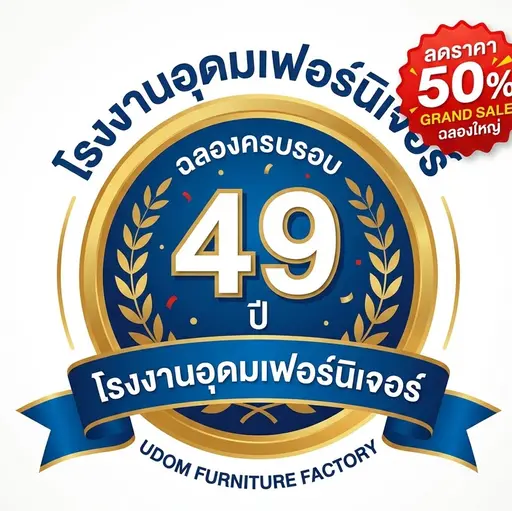 ครบรอบ 49 ปี โรงงานอุดมเฟอร์นิเจอร์ ลด 50%